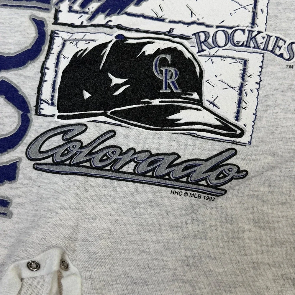 Vintage 1993 Colorado Rockies Baby Romper 24‎ Months MLB USA Made One-Piece